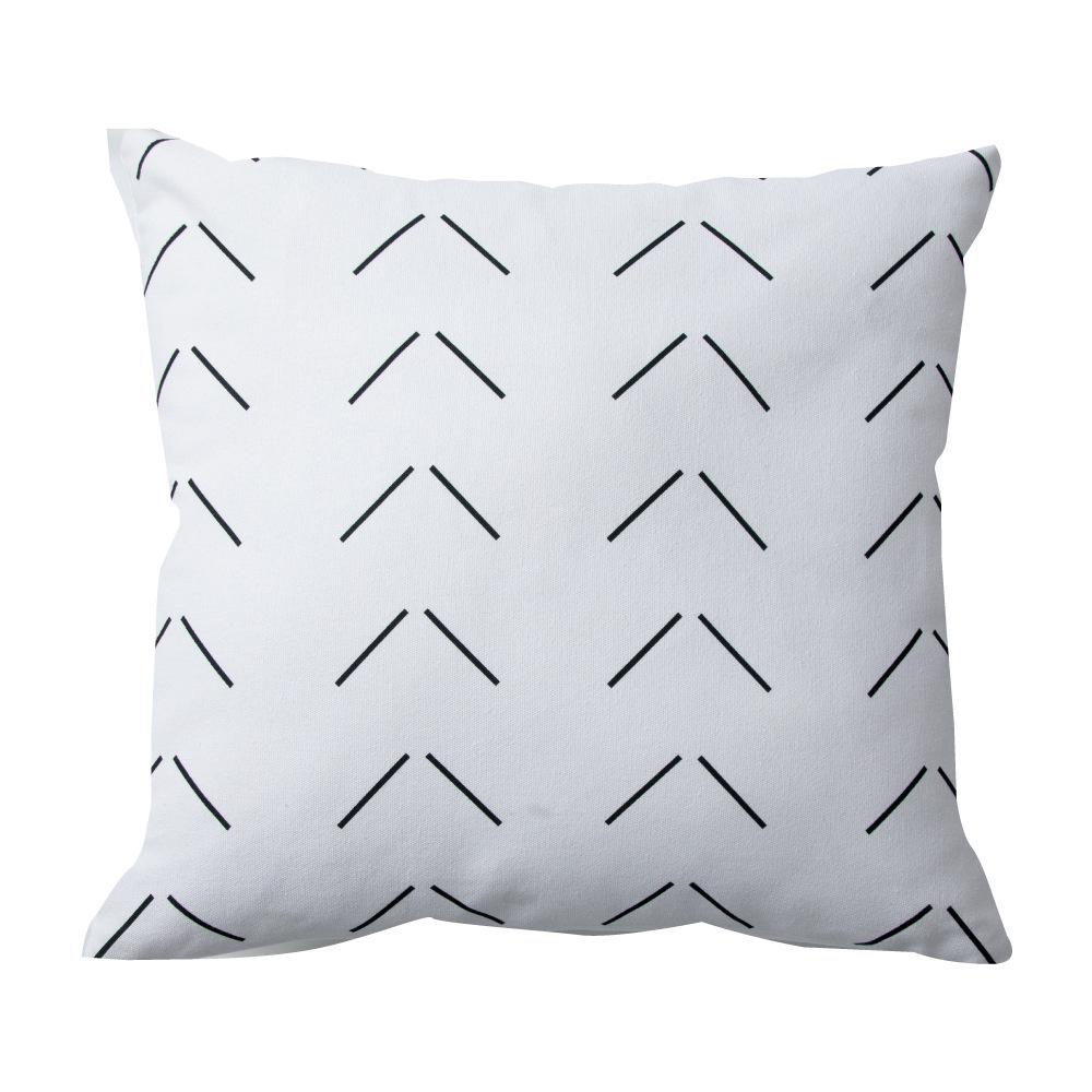 New Leather and Cotton Canvas Tassel Pillowcase Six-piece Sofa Decorative Pillowcase Set