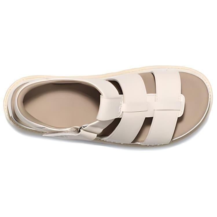 UGG Кожаные римские сандалии 5 см Женские Белые 1154650-JSM