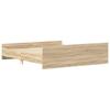 Bed Frame with Headboard and Footboard Sonoma Oak 200x200 cm