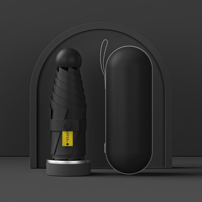 Sun Umbrella Women's Sunscreen Small Portable Parasol Umbrella Women's Sunshine and Rain Capsule Small Fresh Vinyl Parasol