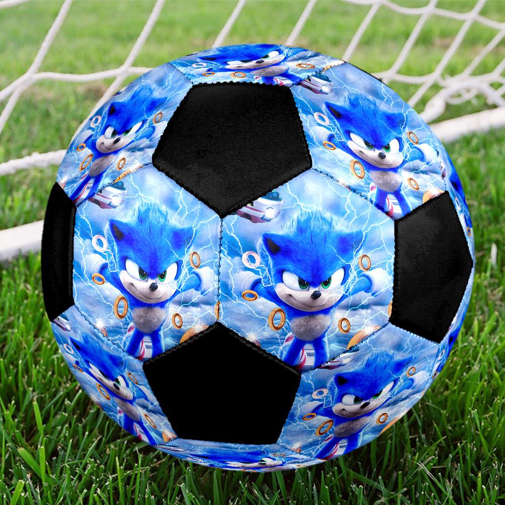 Sonic Lightning Soccer Ball Colorful All Ages Machine Stitched PVC Competition Ready Durable High-Bounce.SIZE5