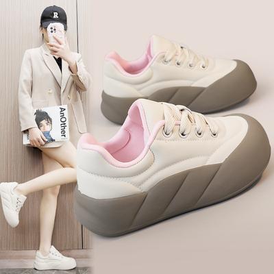 XY-A157 Новые кожаные повседневные туфли Весна и осень Универсальные женские туфли, увеличивающие рост Кроссовки Простые студенческие модные корейские туфли