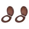 VidaXL Toilet Seats with Lids 2 Pcs MDF Brown