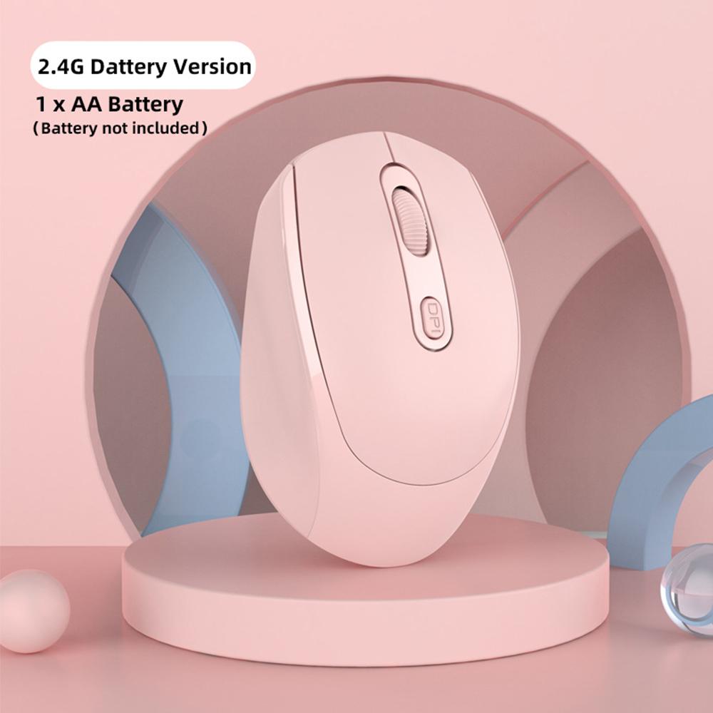 Rechargeable Wireless Mouse Dual Mode Bluetooth 5.1 Silent Pink Mice 2.4g Usb Wireless Gaming Mouse Gamer Accessories