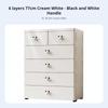 5-Tier Plastic Chest of Drawers Thickened Design Drawer Cabinet Large Capacity Rounded Corners for Parents, Nursery, Bedroom