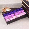 18Pcs/Box Artificial Flower Elegant Fragrant Multicolor High Simulation Soap Flower with Gift