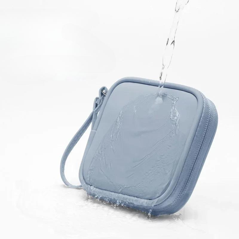 Girls Sanitary Napkin Pad Pouch PU Leather Tampon Storage Bag Portable Makeup Lipstick Key Earphone Data Cables Travel Organizer