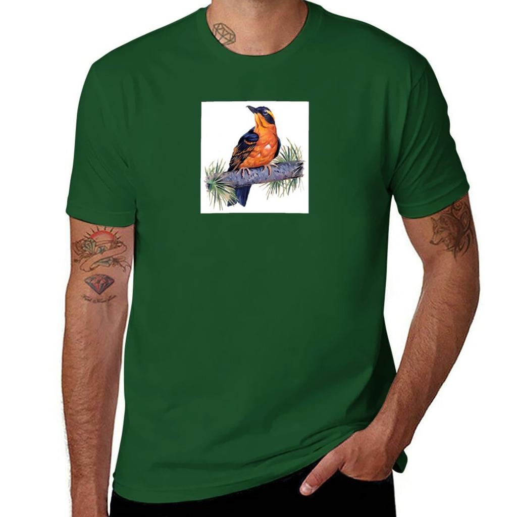 Birds In Hell TShirt Short sleeve tee aesthetic clothes mens graphic tshirts anime
