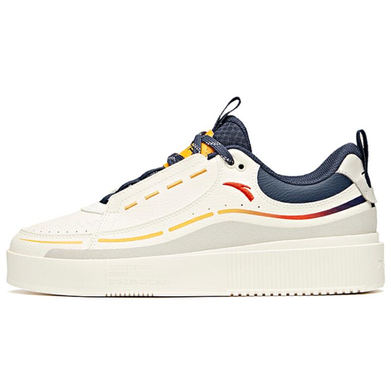 Anta Life Collection Противоскользящие Износостойкие Низкие Скейт-Кеды Мужские Бело-Сине-Серые Кроссовки 912228033-12