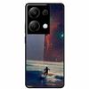 Чехол для Redmi NOTE 13 PRO 4G с закаленным стеклом и эстетичной цветной покраской