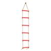 Уличная пластиковая шестисекционная детская веревочная лестница для лазания, игрушка, тренажер (красный)