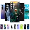 Чехол для SAMSUNG Fold 7 5G Чехлы Животное Мрамор Прозрачный Жесткий Телефон Funda для Galaxy Z Fold7 5G Задняя крышка Zfold7 Прозрачный корпус