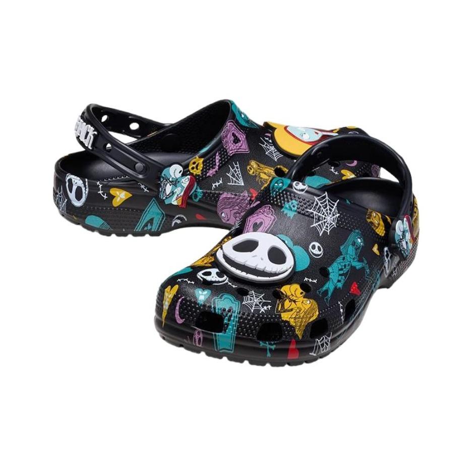 Crocs Кошмар перед Рождеством X Классические EVA Модные Повседневные Клоги Унисекс Клоги Черные 211419-90H
