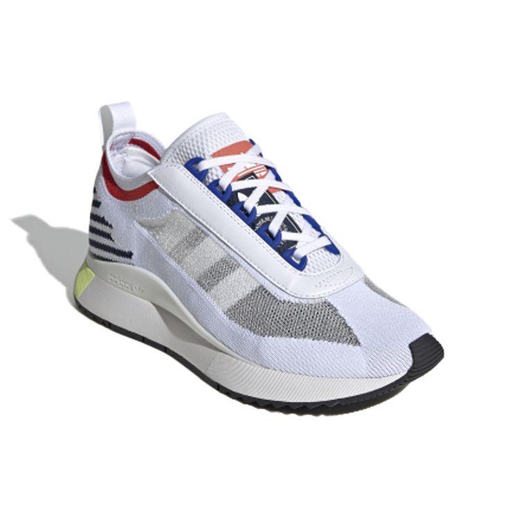 adidas Originals Sl Ткань Синтетическая кожа Удобные Универсальные Нескользящие Износостойкие Низкие Повседневные Кроссовки Женские Белый Красный Синий FV9492