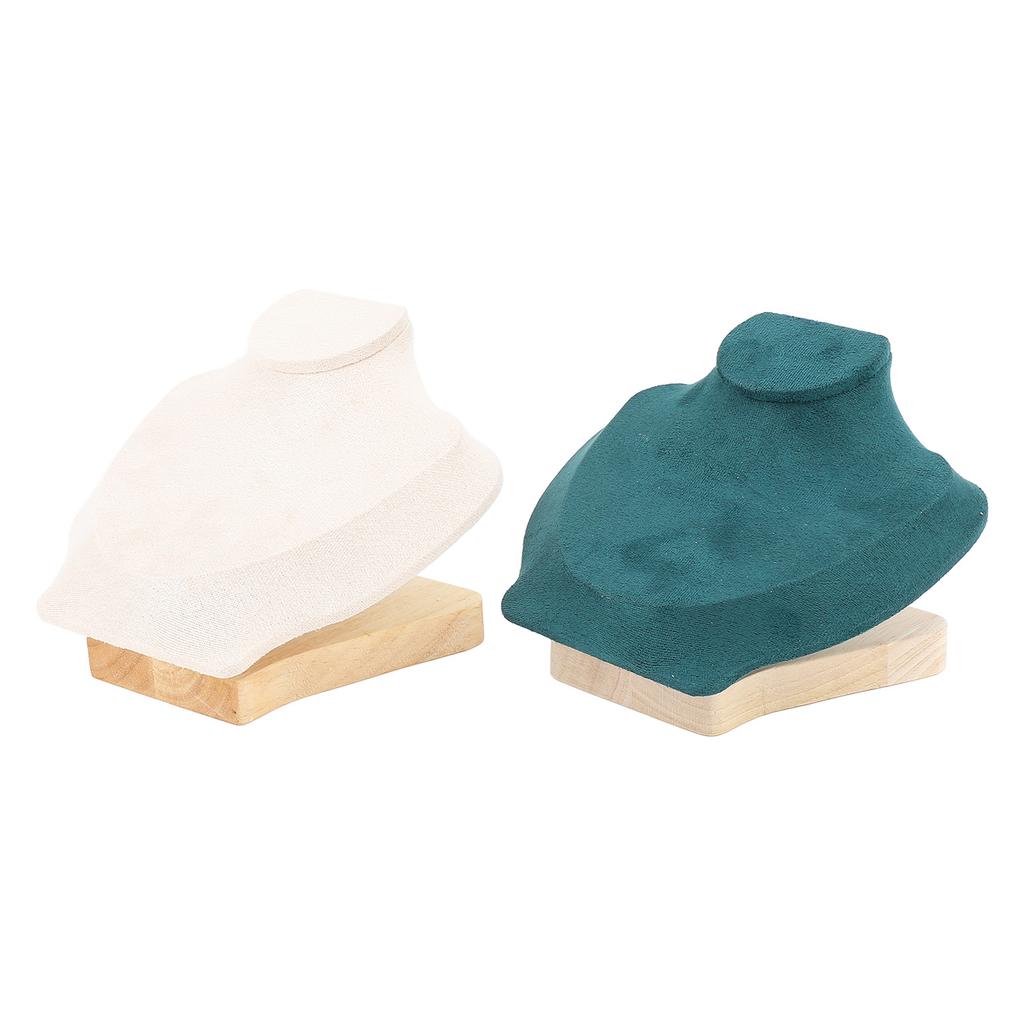2pcs Necklace Earring Jewelry Display Stand Velvet Necklace Holder Organizer Rack for Countertop Displays and Jewellery