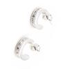 Les Trésors De Lily [B8301] - Silver Hoop Earrings 'Sissi' Silver White (rhodium-plated) - 10x3 Mm