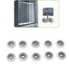10 Pcs Nylon Plastic Pulley Circular Guide Bearing Pulley Sliding Conveyors Nylon Wheel Hardware for Shower Room