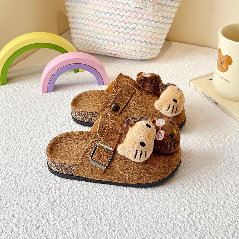 Детские и женские милые мультяшные закрытые шлепанцы Birkenstock для улицы на весну и осень 2025