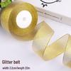 Satin Ribbon with Silver and Gold Glitter for Cake Decoration and Packaging