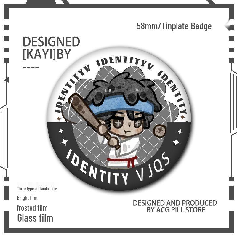 Identity V Q Version Fanmade Badges: Antique Dealer, Fisherman, Emblems, Embalmer, Prisoner, Perfumer, Laser Grains.