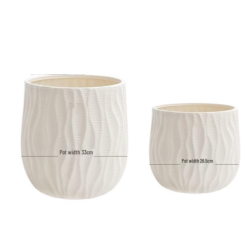 Высокий цилиндрический цветочный горшок из смолы