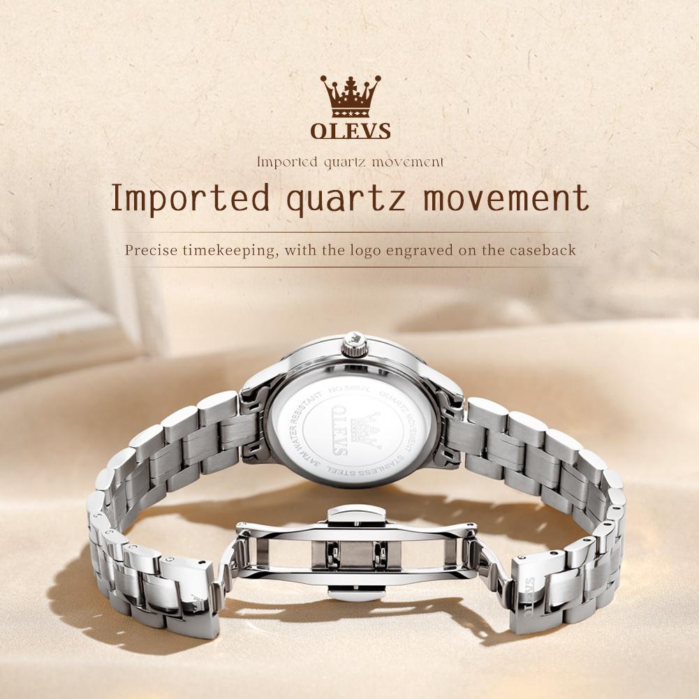 OLEVS Fashion Watch For Woman Waterproof Stainless Steel Classic Women Watches Elegant Quartz Ladies Wristwatch