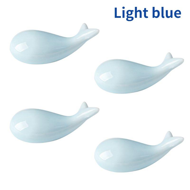 4 шт./компл., японский керамический держатель для палочек для еды, креативная форма кита, палочки для еды, уход за ложкой, подставка, подставка для кухонной посуды, украшение