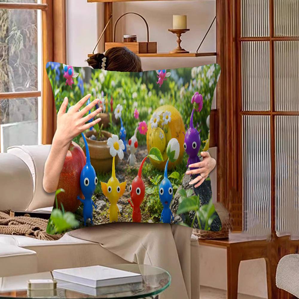 P-Pikmin Game Lucky Dragon Pillow Cover Sofa Cushion Cover Home Room Decoration Children Gift