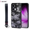 Камуфляжный чехол военного класса с ремешком для OPPO Reno 13 Pro