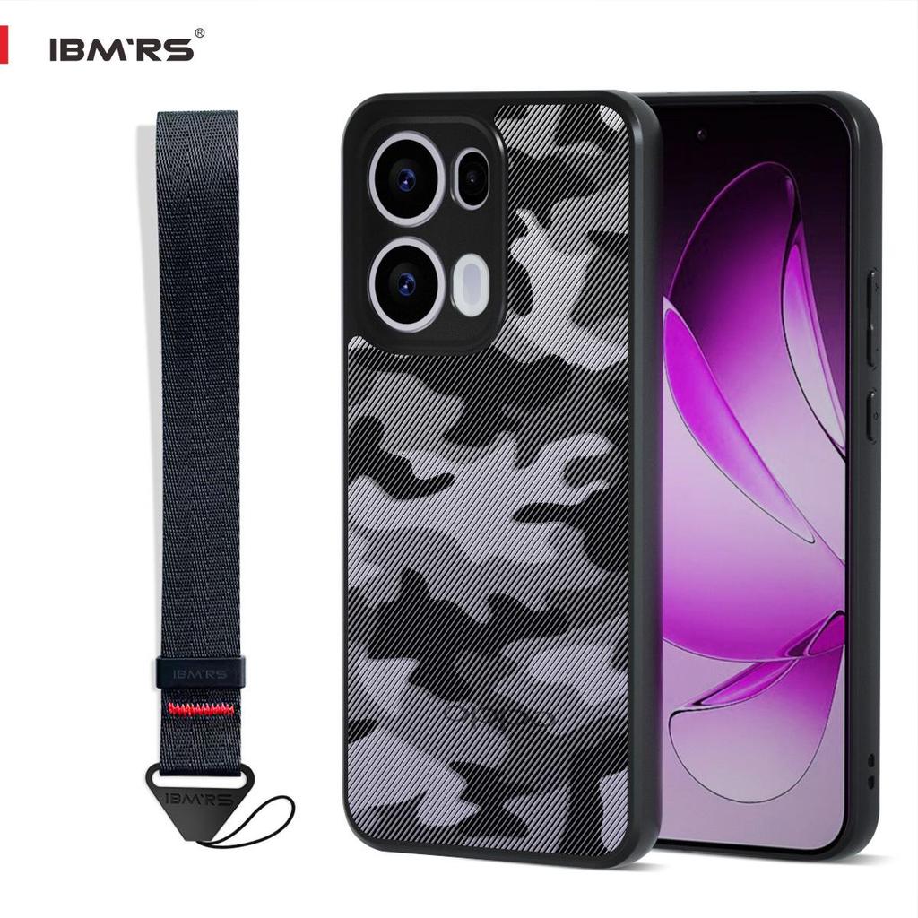 Камуфляжный чехол военного класса с ремешком для OPPO Reno 13 Pro