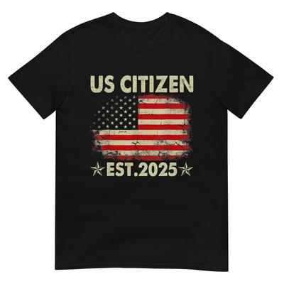 Новый гражданин США, основано в 2025 году, подарки для американских иммигрантов, гражданство, футболка