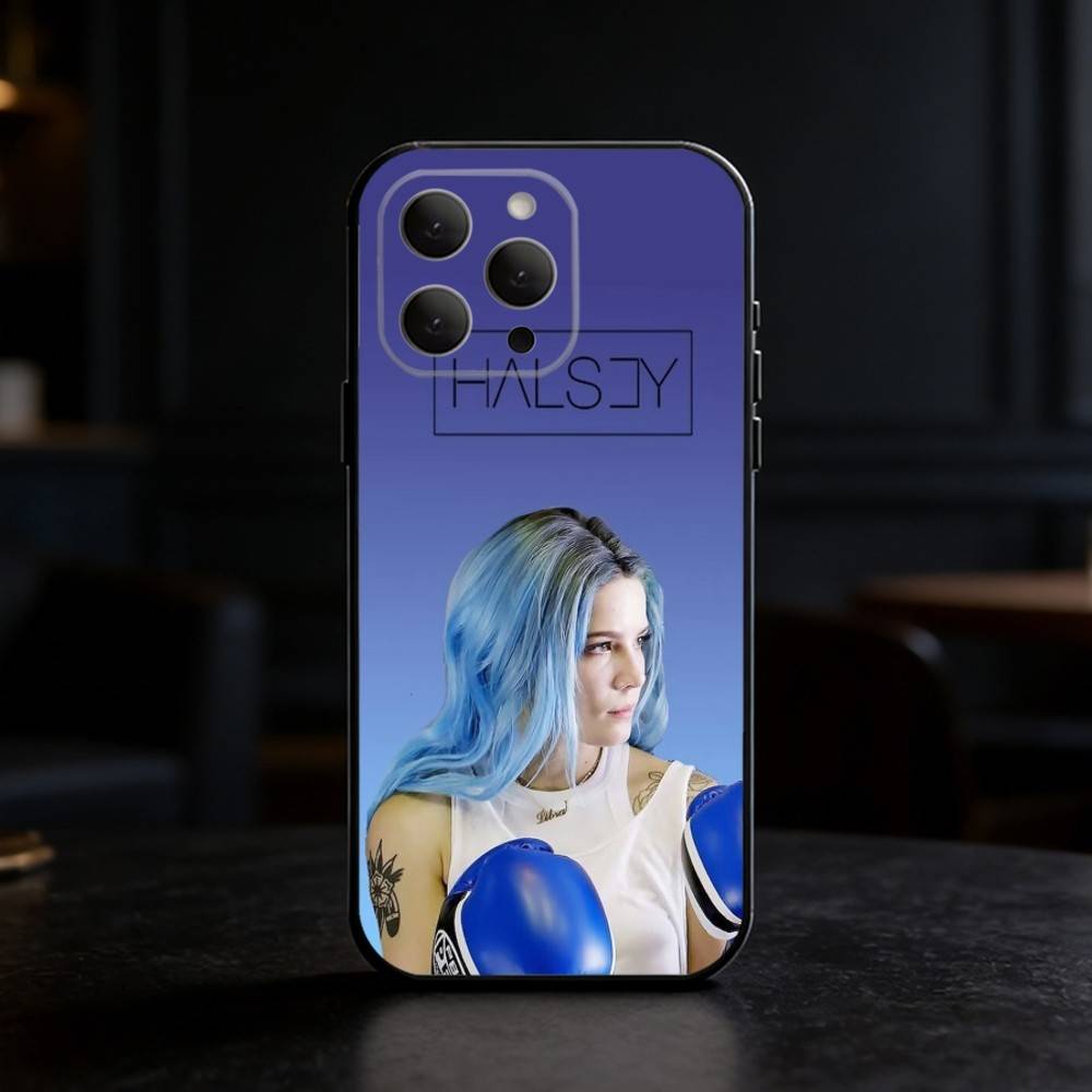 Singer H-Halsey Phone Case For iPhone 17,16,15,14,13,12,11 Plus,Pro,Max,Mini Silicone black Soft Cover