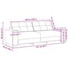 3 Seater Sofa Black 220x78x80 cm Fabric
