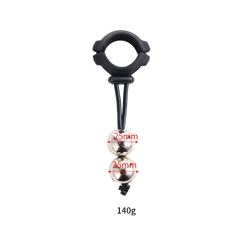 Male Drop Ball Heavy Weight Stretcher Silicone Penis Cock Rings Metal Hanger for Enlargement Extender Pull Eexercise Corpus Cavernosum Sex Toys Man