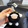 Bag Charm New Colorful Plush Sheep Keychins Real Fur Pom Pom Small Sheep Ball  Decorative Pendants Accessories  Bag Charm