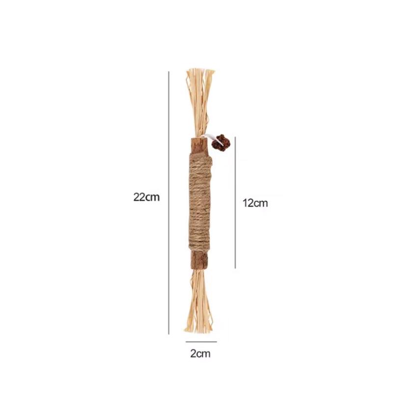 1 Pc Cat Toys Silvervine Chew Stick Polygonum Kitty Raffia Grass Pet Supplies Cleaning Teeth Stick Pet Bite Cat Toy Hemp Rope