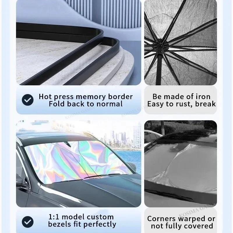 Xiaomi Car Front Windshield Sunshade, Laser-coated Titanium Silver Insulation, Sun Protection and Cooling Sun Visor, Car Sunshade