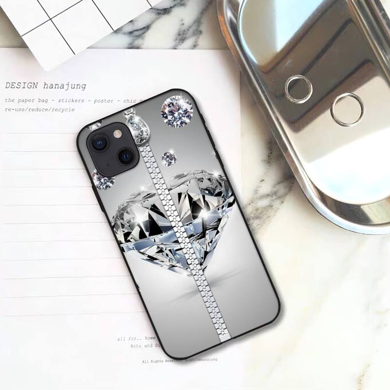 Чехол для телефона Diamond Love для iPhone 11 12 Mini 13 14 Pro XS Max X 8 7 6s Plus 5 SE XR Shell