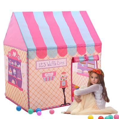 Детская палатка Yalufa, складной домик-секретная база для использования в помещении, на заднем дворе и в парках (розовый)