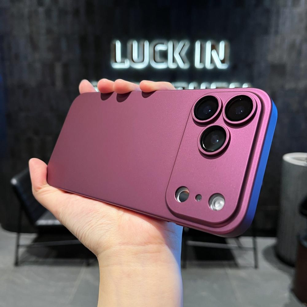Luxury Plating Color Ultra Thin Matte PC Case for iPhone 17 Air 16 15 14 13 12 11 Pro Max Glass Camera Protecti Shockproof Cover