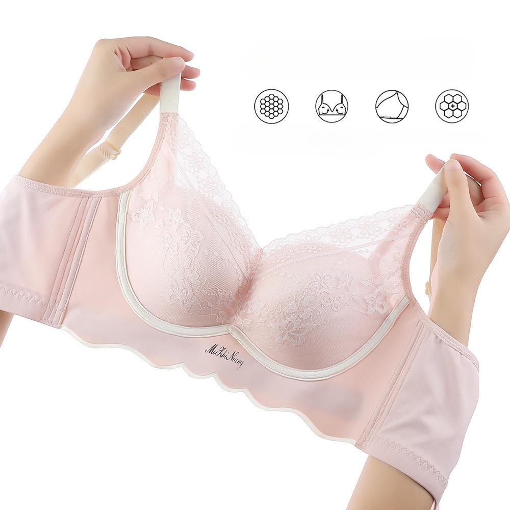 Кружевное регулируемое собрание, удобное нестальное кольцо, собирающее пороки груди, сексуальный бюстгальтер