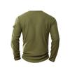 Men's Spring Solid Color Fake Two-Piece Double-Layer V-Neck Pocket Long Sleeve Top