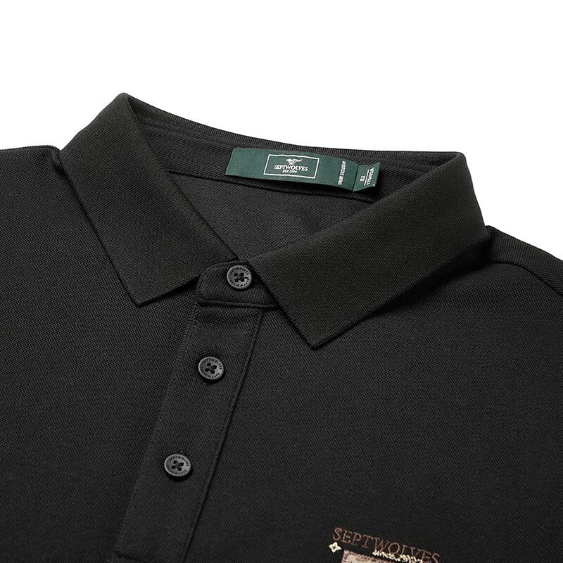 Seven Wolves Men's Long-Sleeve Polo T-Shirt