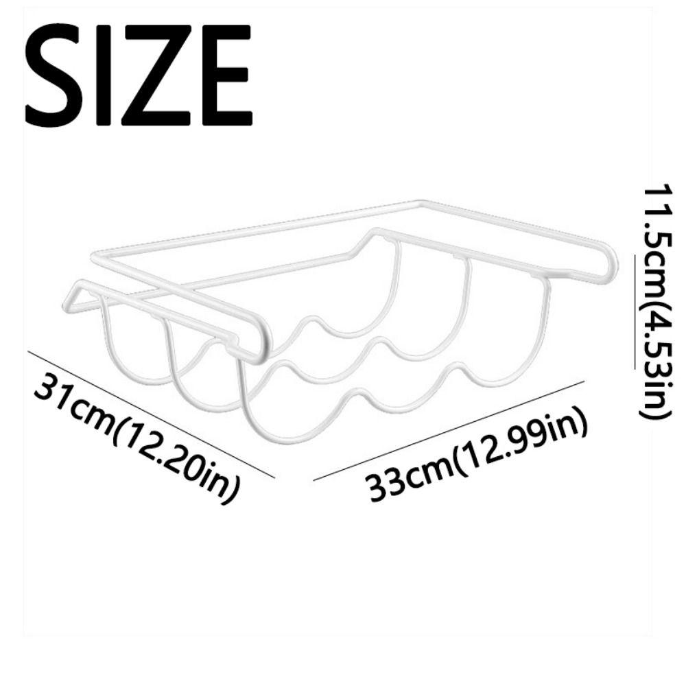 White Fridge Wine Display Rack Iron Wine Bottle Holder Durable Refrigerator Storage Rack Shelves