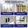 Punch Free Adhesive Handle 2 Piece Set Door/Wardrobe/Shower Door Universal Handle Black