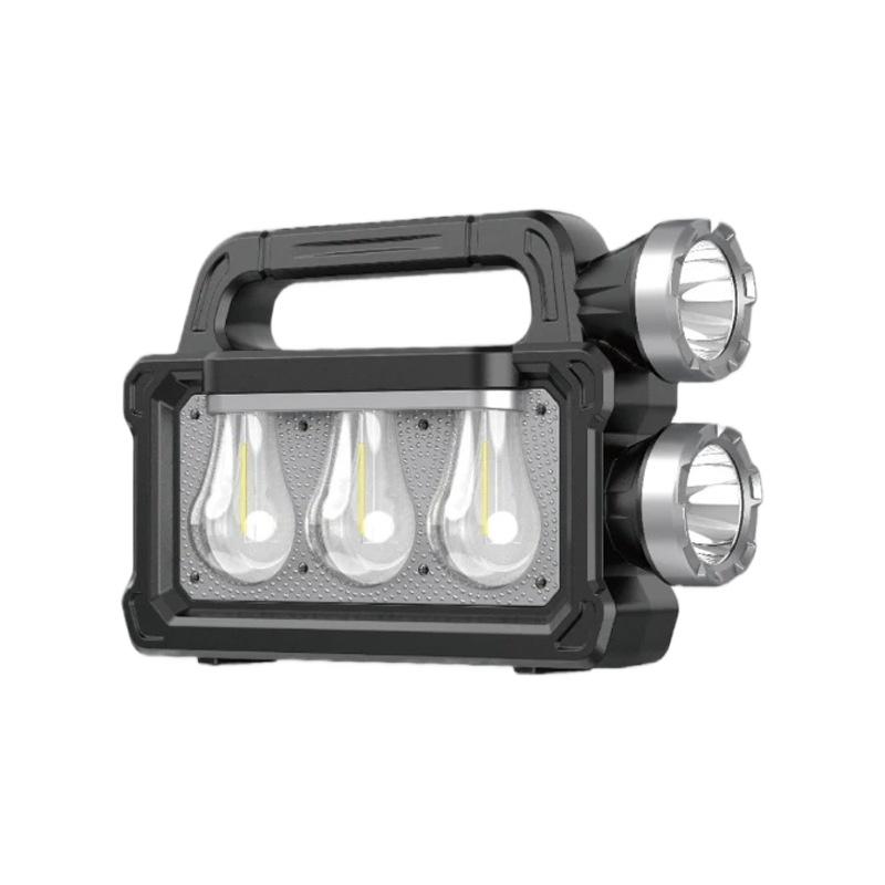 Solar Rechargeable LED Night Fishing Patrol Searchlight Outdoor Camping Portable Light with Long Battery Life and Remote Control