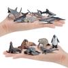 12pcs Simulated Ocean Animal Figurines Model Childrens Toy Kids Bath Small Toy Develop Their Imagination and Creativity