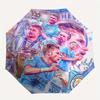 Kevin De Bruyne, Manchester City Automatic Opening and Closing Umbrella, Compact Travel Umbrella, Lightweight and Portable, Suitable for Bea