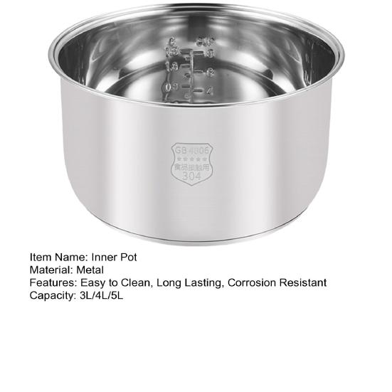 Сменная вставка для внутренней кастрюли рисоварки из нержавеющей стали с полированной поверхностью пищевого класса