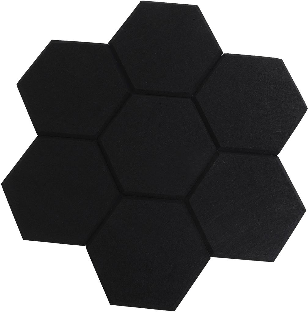 ISL Шестигранная звукопоглощающая панель Черная 23x20см 10шт ISL-HX01